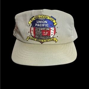 Union Pacific Beige Cap with Embroidered Patch